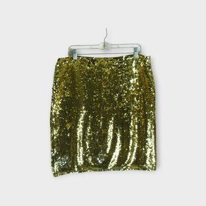 Marc New York Gold Sequin Skirt Size L